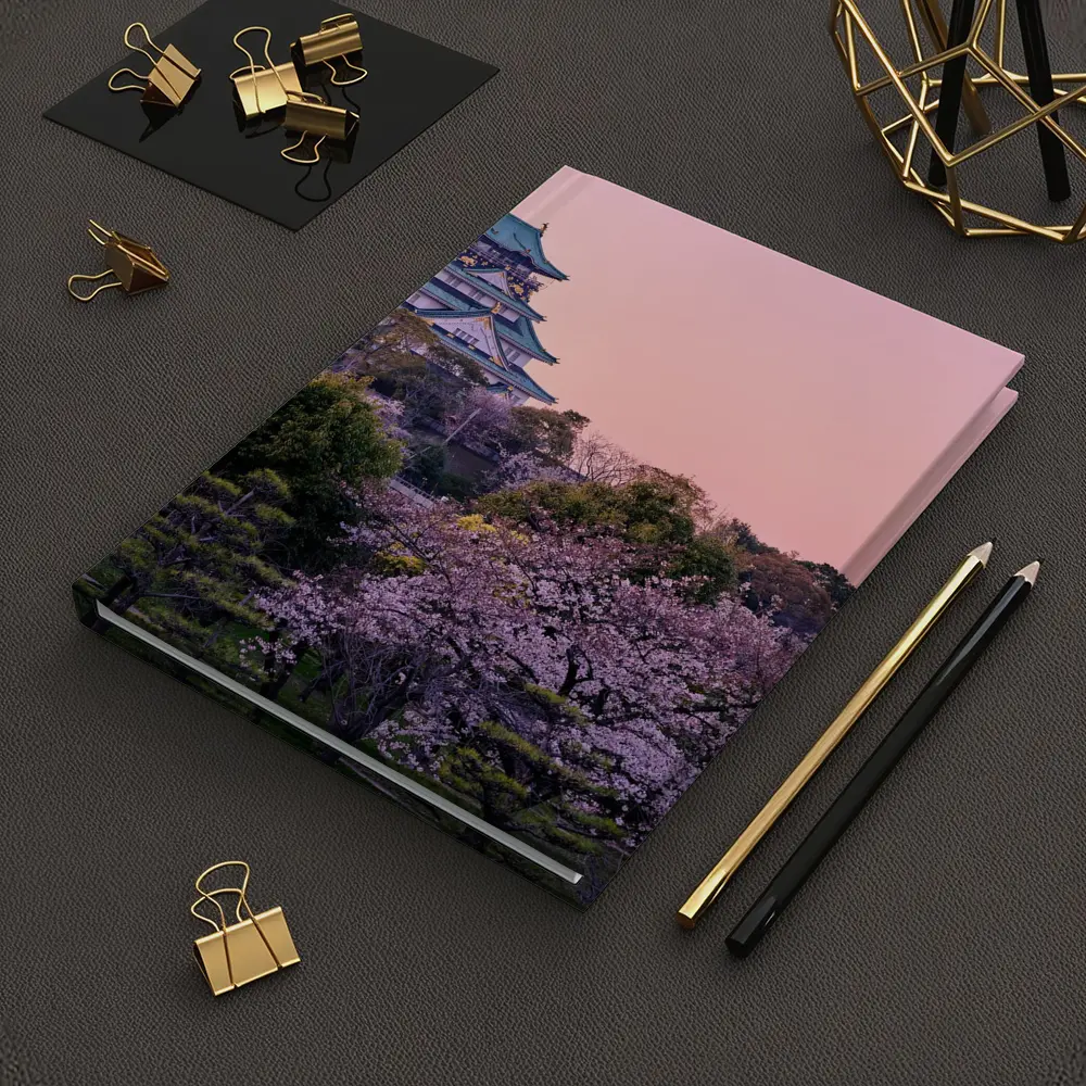 Osaka Castle Cherry Blossoms Pink Sunset – Notebooks