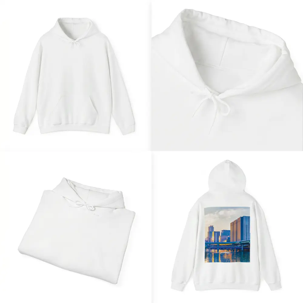 Osaka Japan Skyline River Golden Sunset – Hoodies