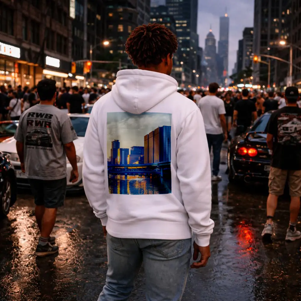 Osaka Japan Skyline River Golden Sunset – Hoodies