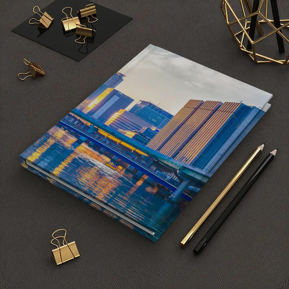 Osaka Japan Skyline River Golden Sunset – Notebooks