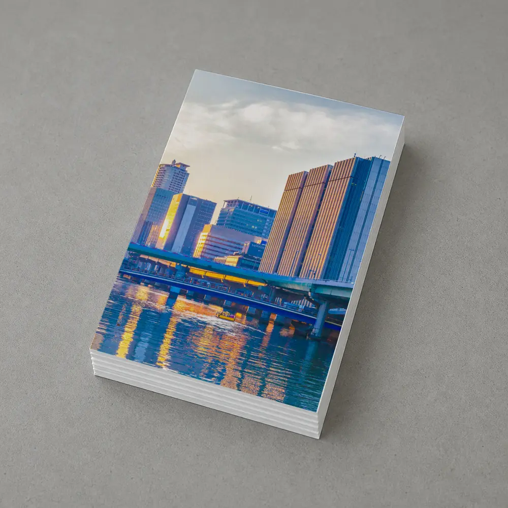 Osaka Japan Skyline River Golden Sunset – Postcards