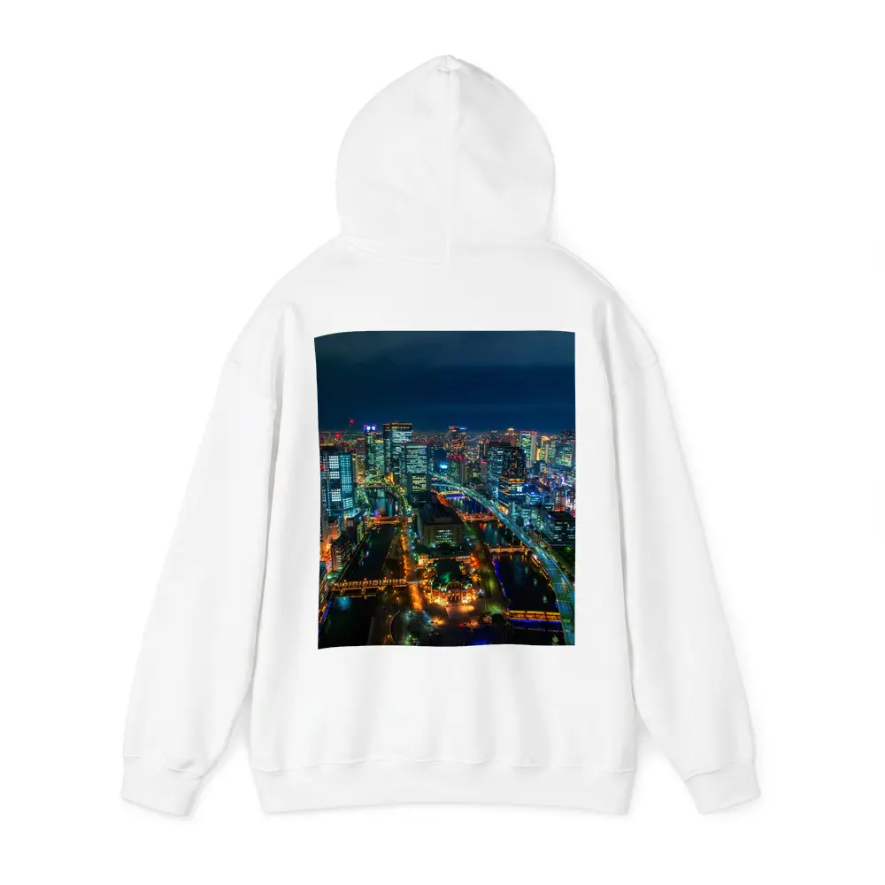 Osaka Japan City Skyline At Night – Hoodies