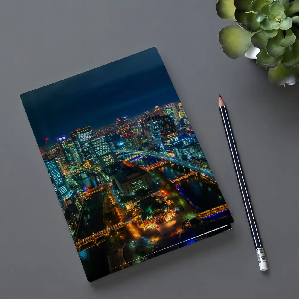 Osaka Japan City Skyline At Night – Notebooks