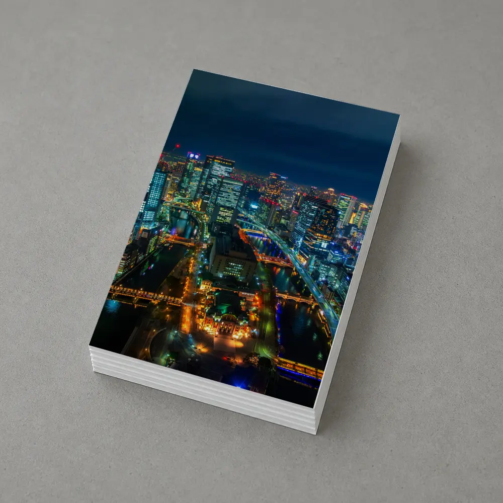 Osaka Japan City Skyline At Night – Postcards