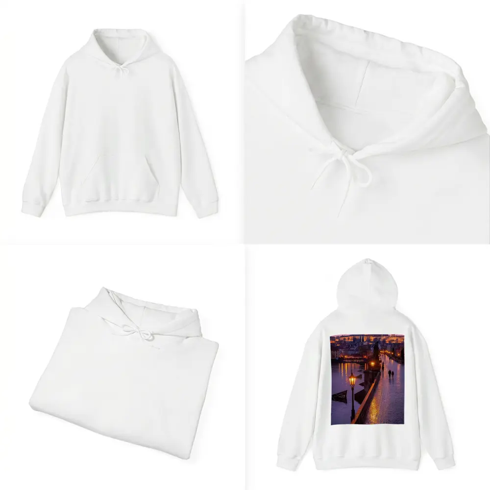 Charles Bridge Prague Castle Night Lights – Hoodies