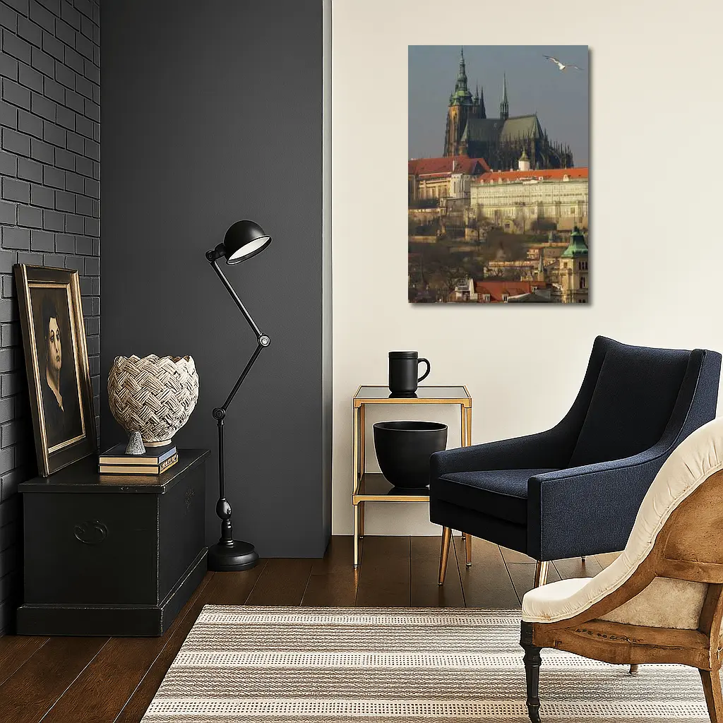 Prague Castle Cathedral Gothic Skyline View – Wall Art