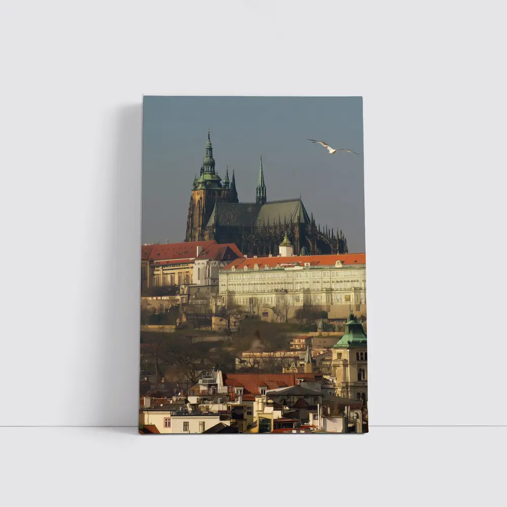 Prague Castle Cathedral Gothic Skyline View – Wall Art