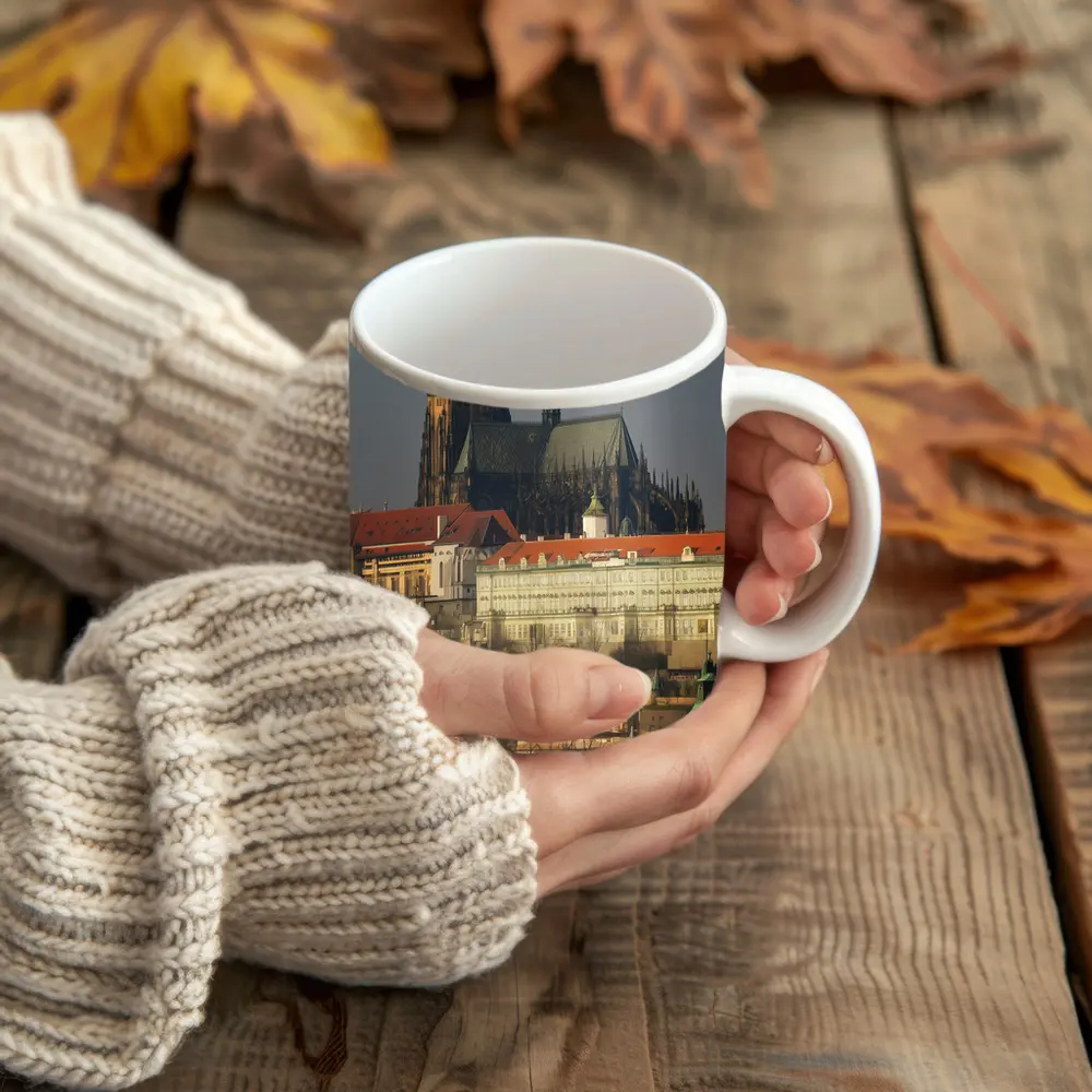 Prague Castle Cathedral Gothic Skyline View – Mugs