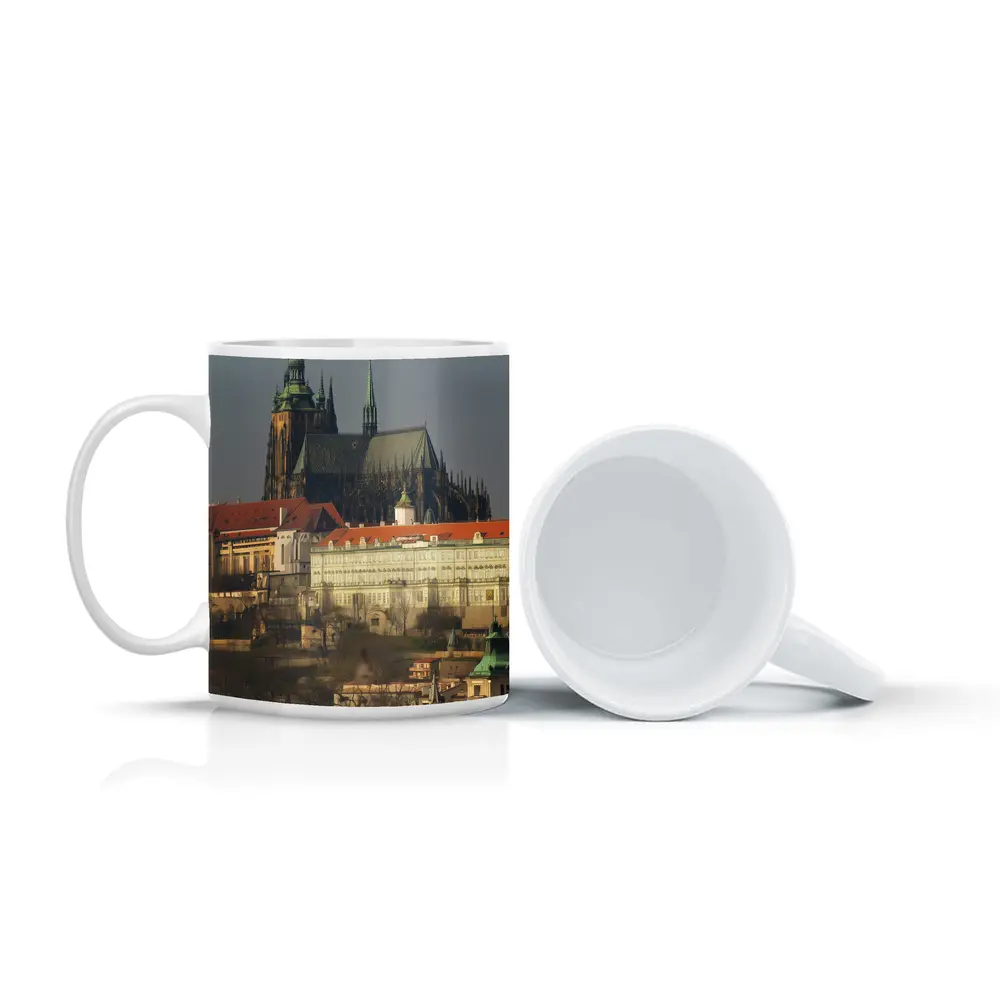 Prague Castle Cathedral Gothic Skyline View – Mugs
