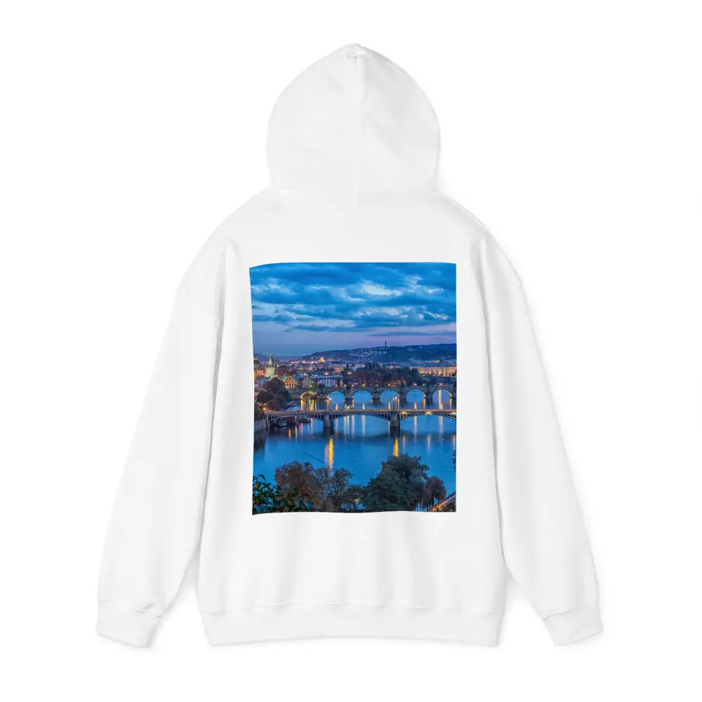 Prague Bridges Over Vltava River At Dusk – Hoodies