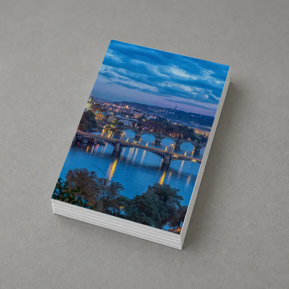 Prague Bridges Over Vltava River At Dusk – Postcards