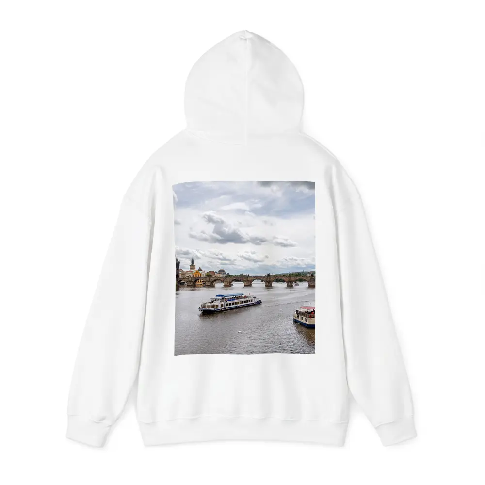 Charles Bridge Prague Vltava River Boats – Hoodies