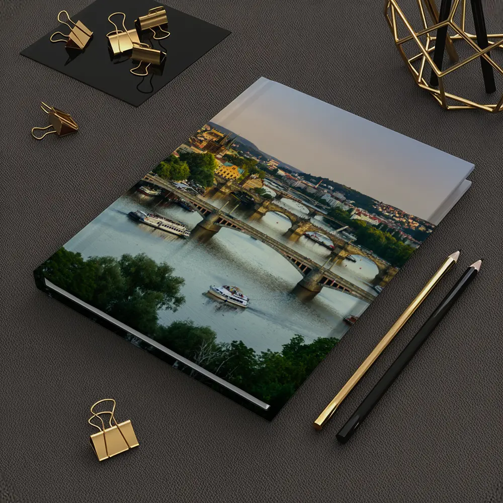 Prague Bridges Over Vltava River Skyline – Notebooks