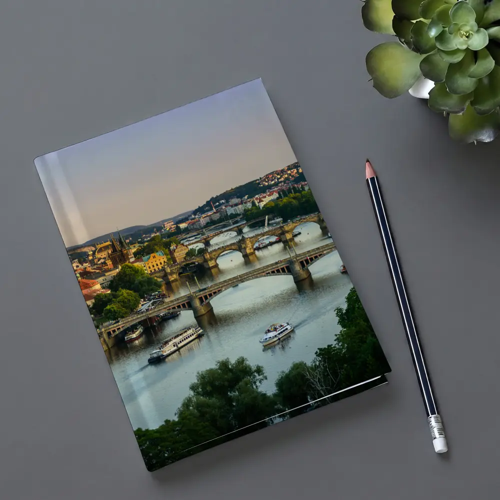 Prague Bridges Over Vltava River Skyline – Notebooks