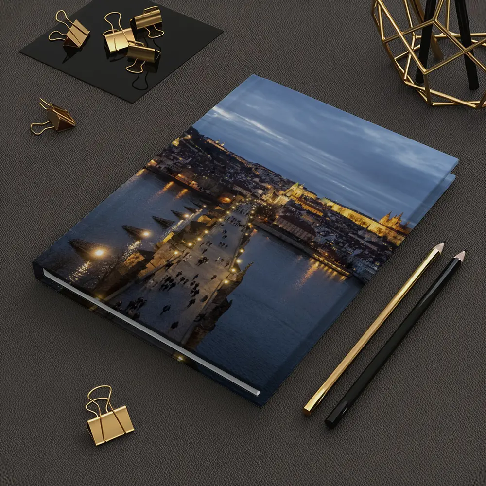 Charles Bridge Prague Castle Dusk River View – Notebooks
