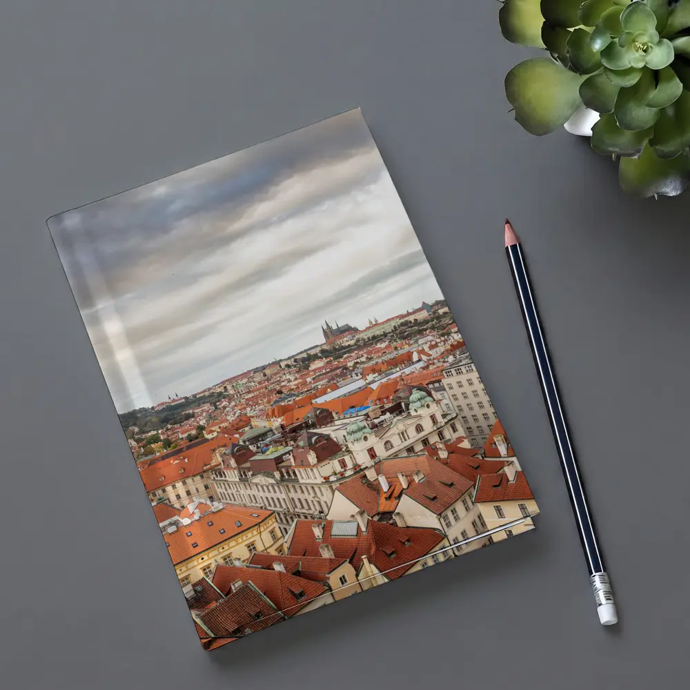 Prague Old Town Red Rooftops Skyline View – Notebooks