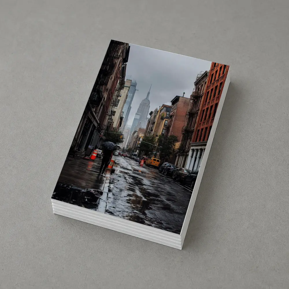 Rainy New York City Street Empire State – Postcards
