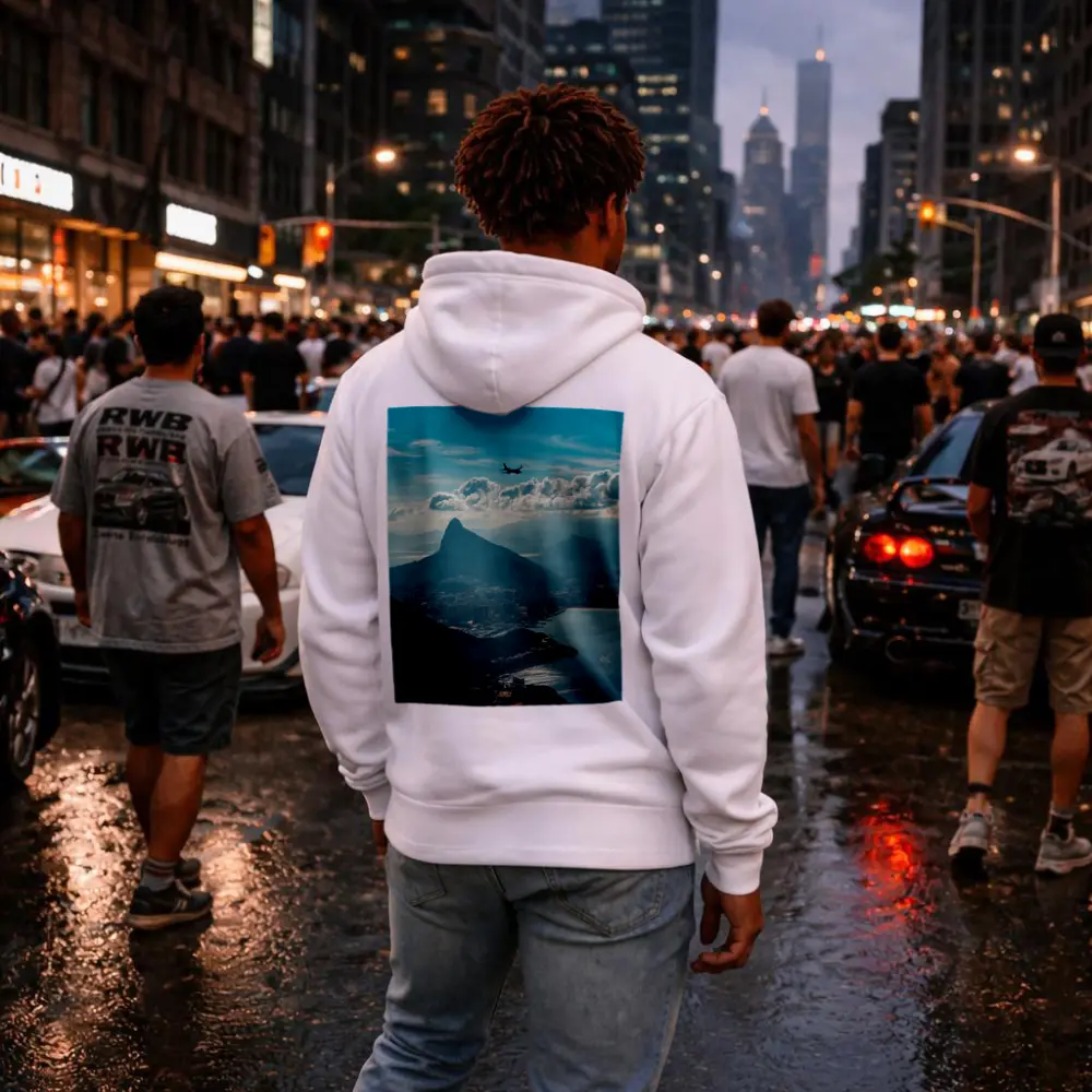 Rio de Janeiro Aerial View Plane Mountains – Hoodies