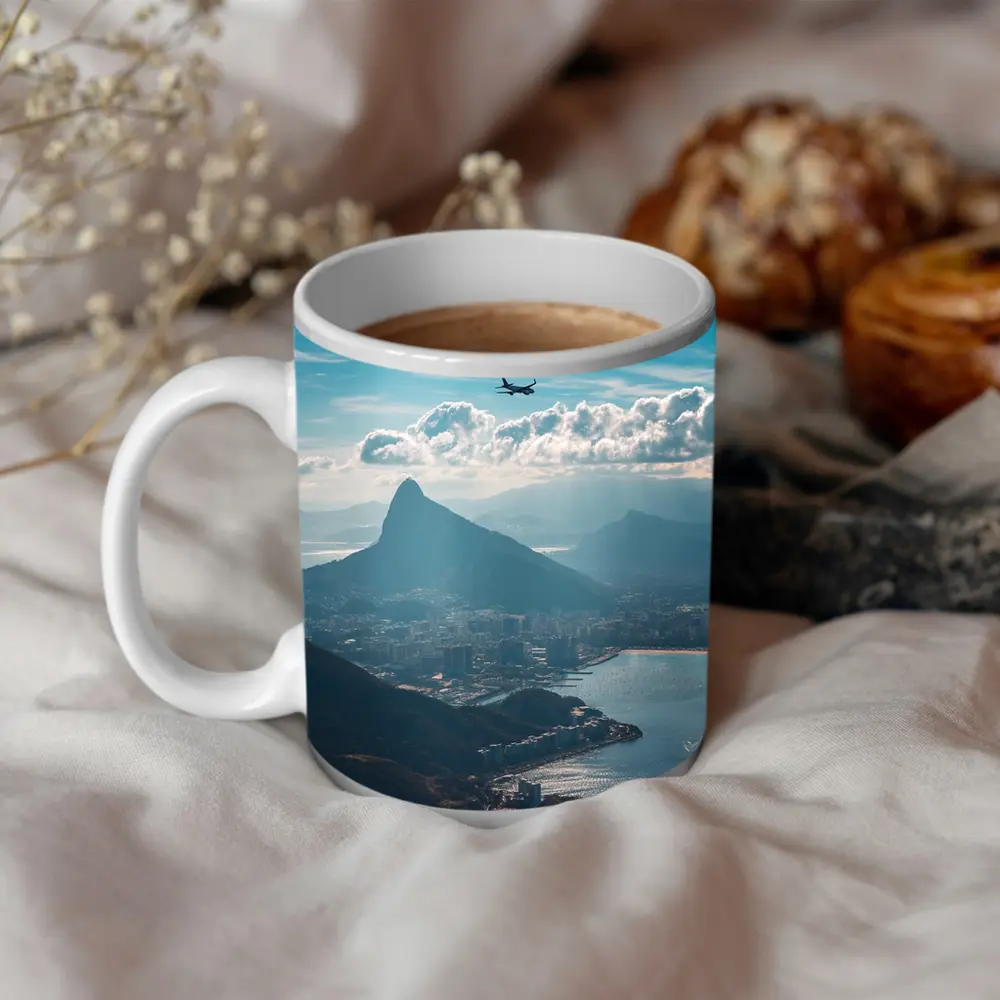 Rio de Janeiro Aerial View Plane Mountains – Mugs