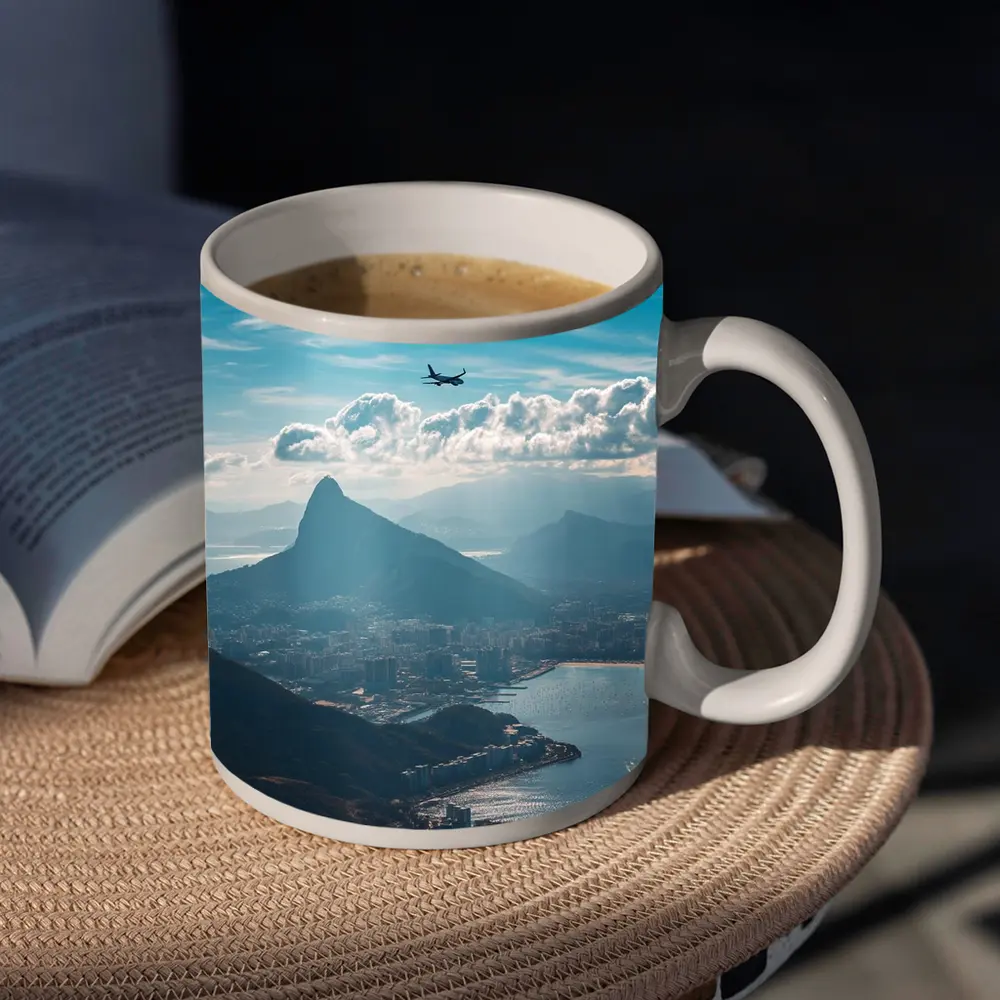 Rio de Janeiro Aerial View Plane Mountains – Mugs