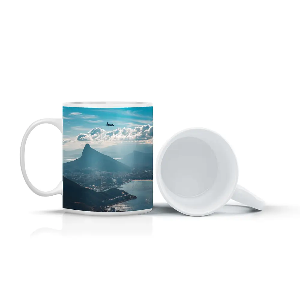 Rio de Janeiro Aerial View Plane Mountains – Mugs