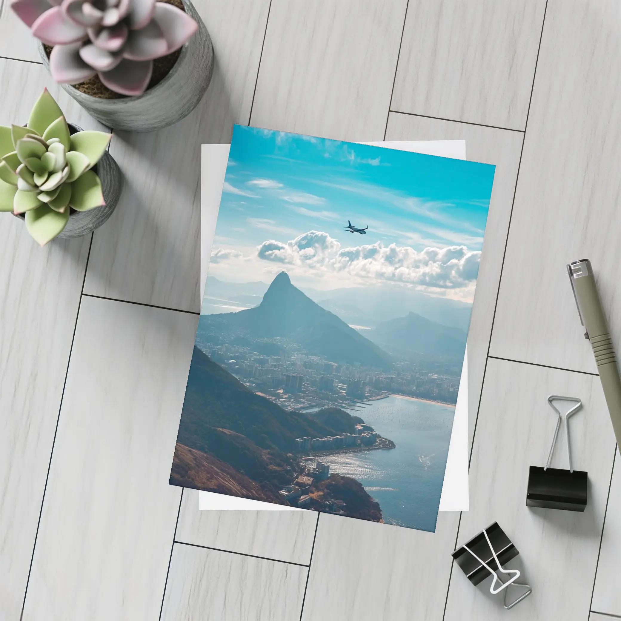 Rio de Janeiro Aerial View Plane Mountains – Postcards