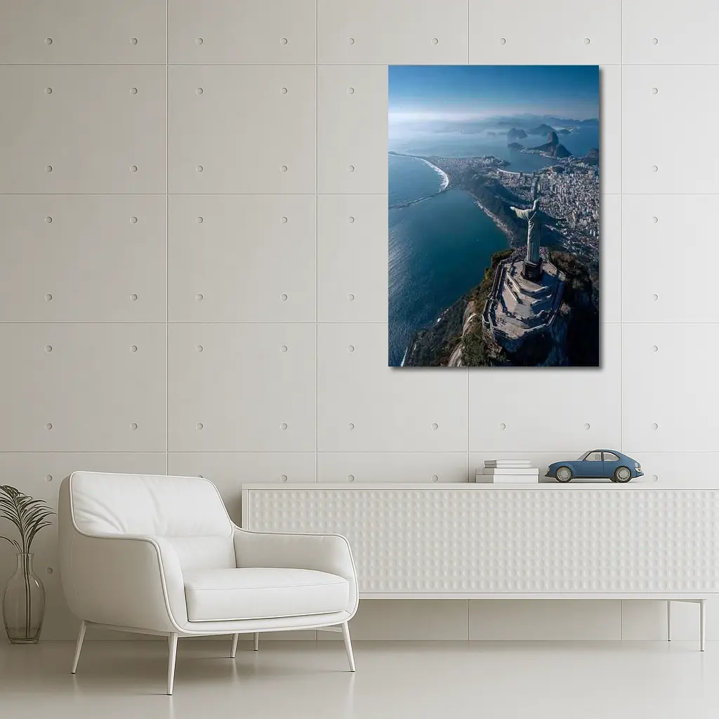 Christ the Redeemer Rio de Janeiro Aerial View – Wall Art