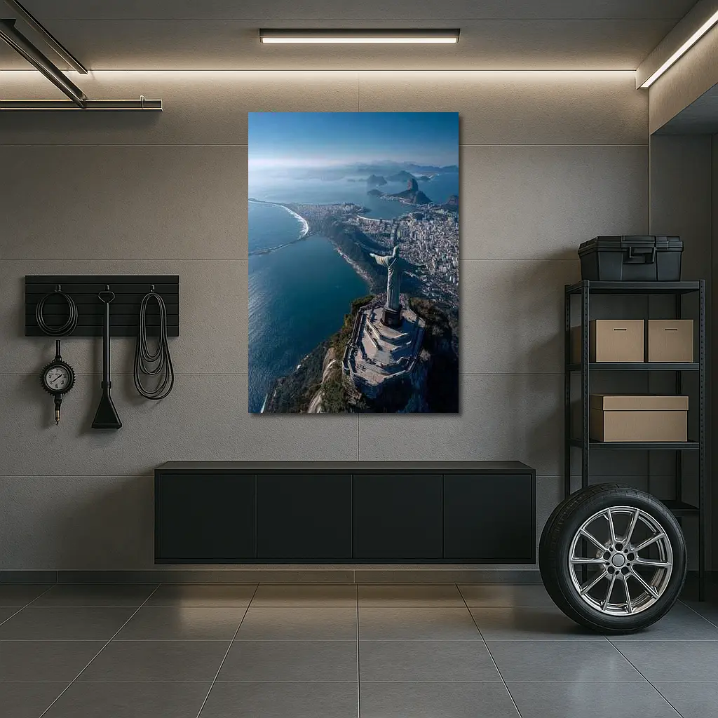 Christ the Redeemer Rio de Janeiro Aerial View – Wall Art