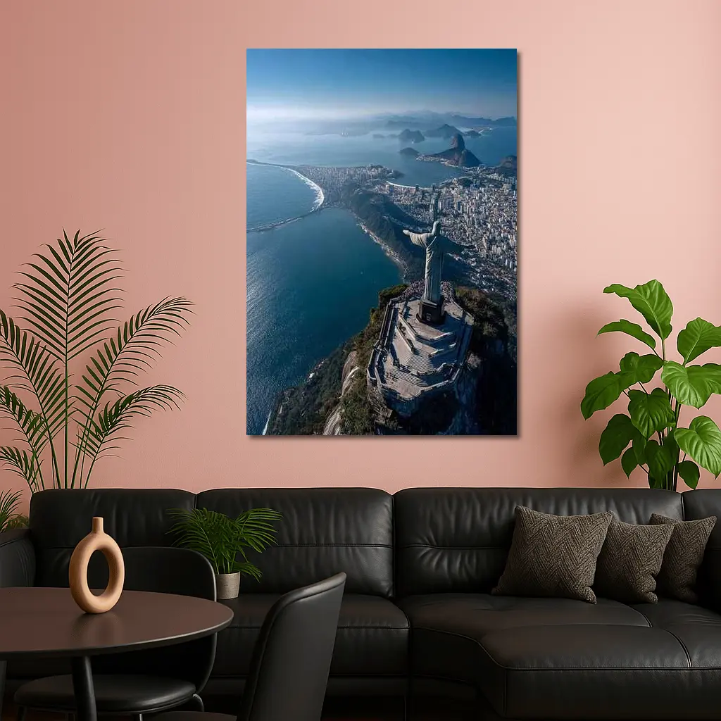 Christ the Redeemer Rio de Janeiro Aerial View – Wall Art