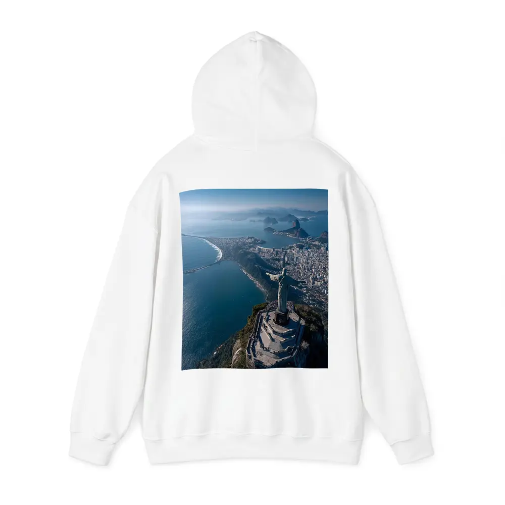Christ the Redeemer Rio de Janeiro Aerial View – Hoodies