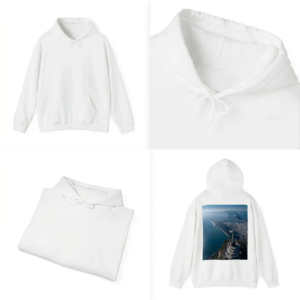 Christ the Redeemer Rio de Janeiro Aerial View – Hoodies