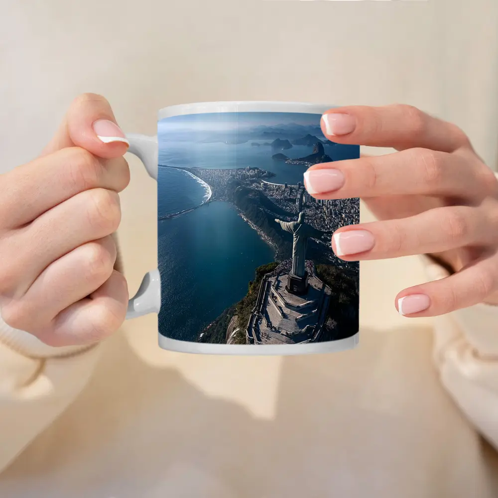 Christ the Redeemer Rio de Janeiro Aerial View – Mugs