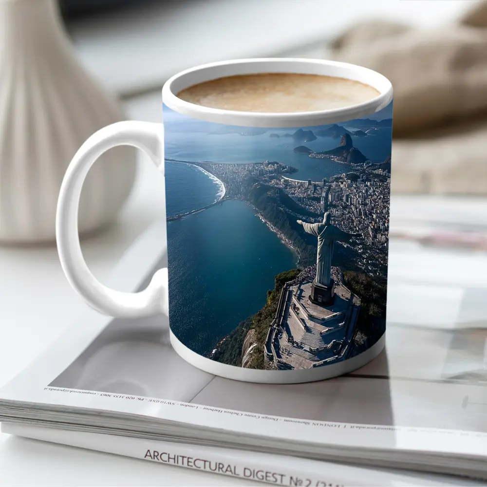 Christ the Redeemer Rio de Janeiro Aerial View – Mugs