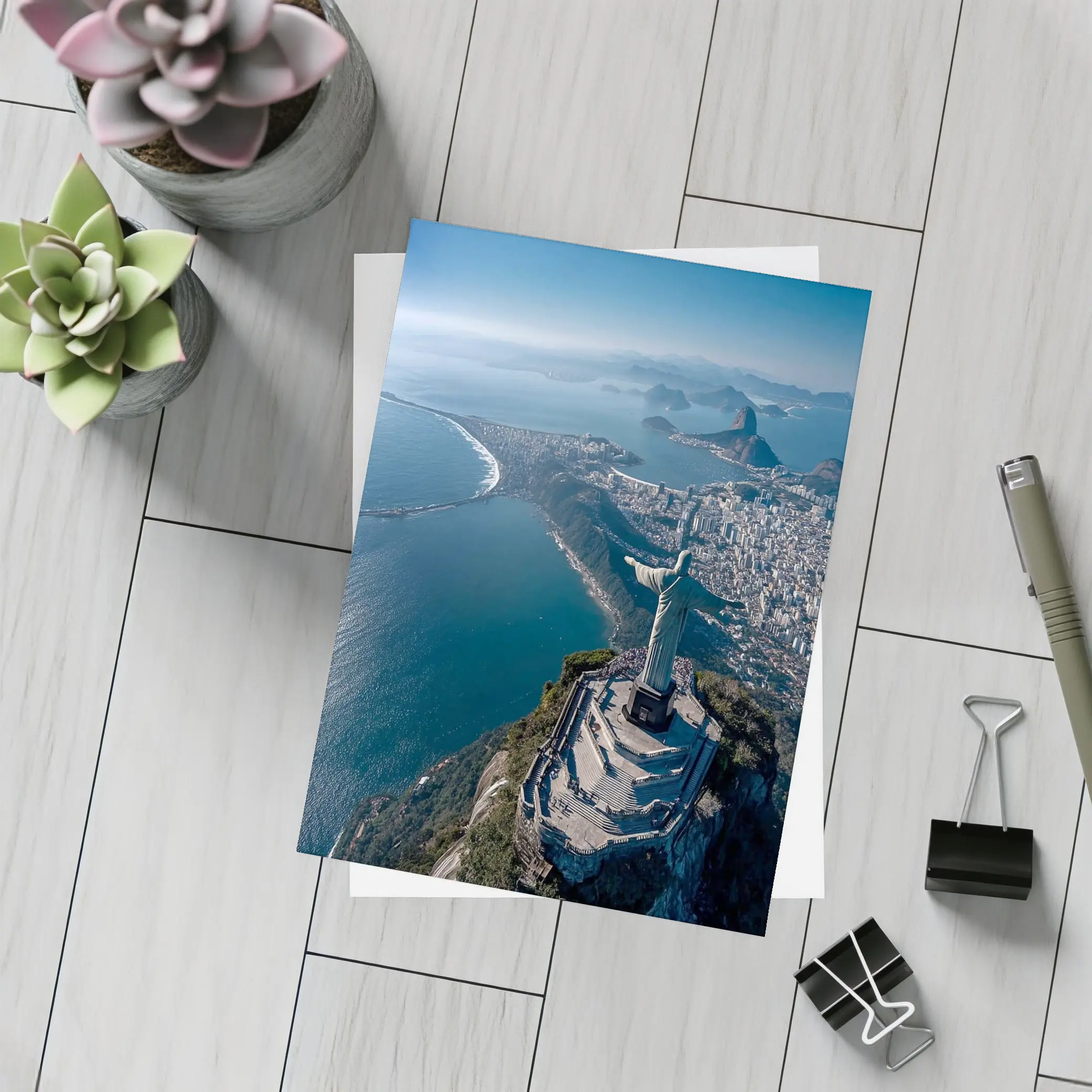 Christ the Redeemer Rio de Janeiro Aerial View – Postcards