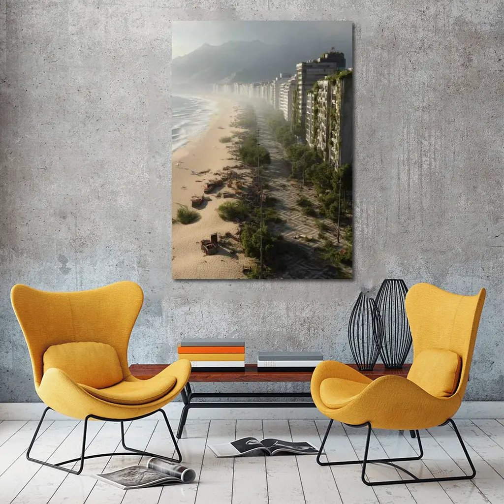 Abandoned Copacabana Beach Overgrown City Ruins – Wall Art