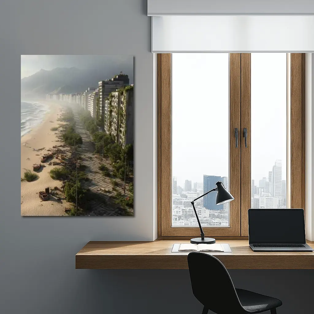 Abandoned Copacabana Beach Overgrown City Ruins – Wall Art