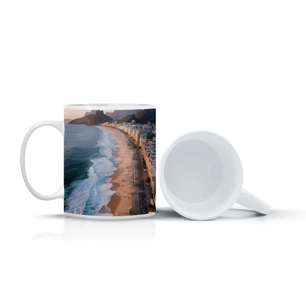 Copacabana Beach Rio De Janeiro Aerial View – Mugs