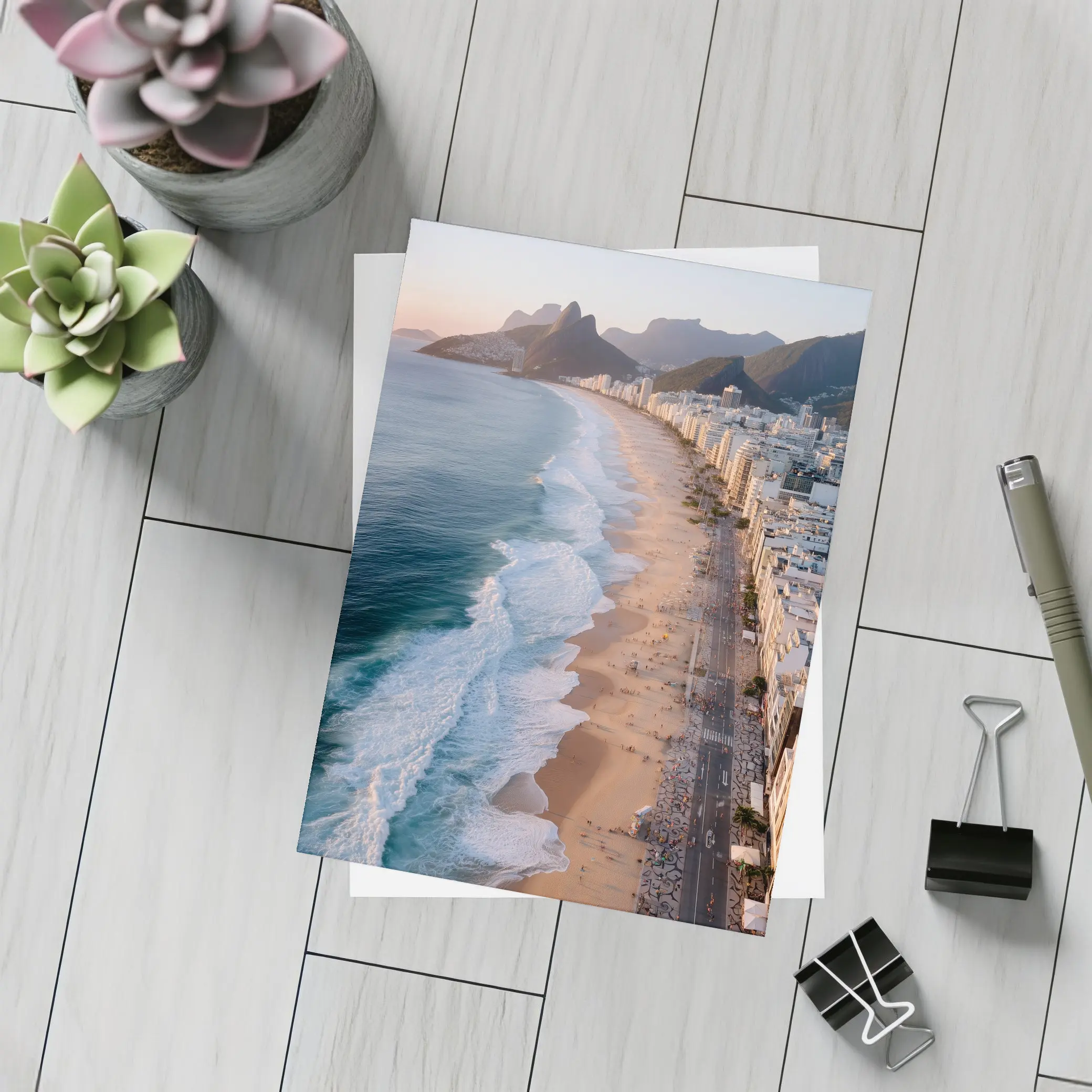 Copacabana Beach Rio De Janeiro Aerial View – Postcards