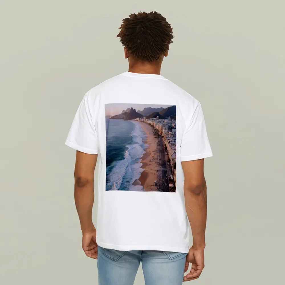 Copacabana Beach Rio De Janeiro Aerial View – T-Shirts