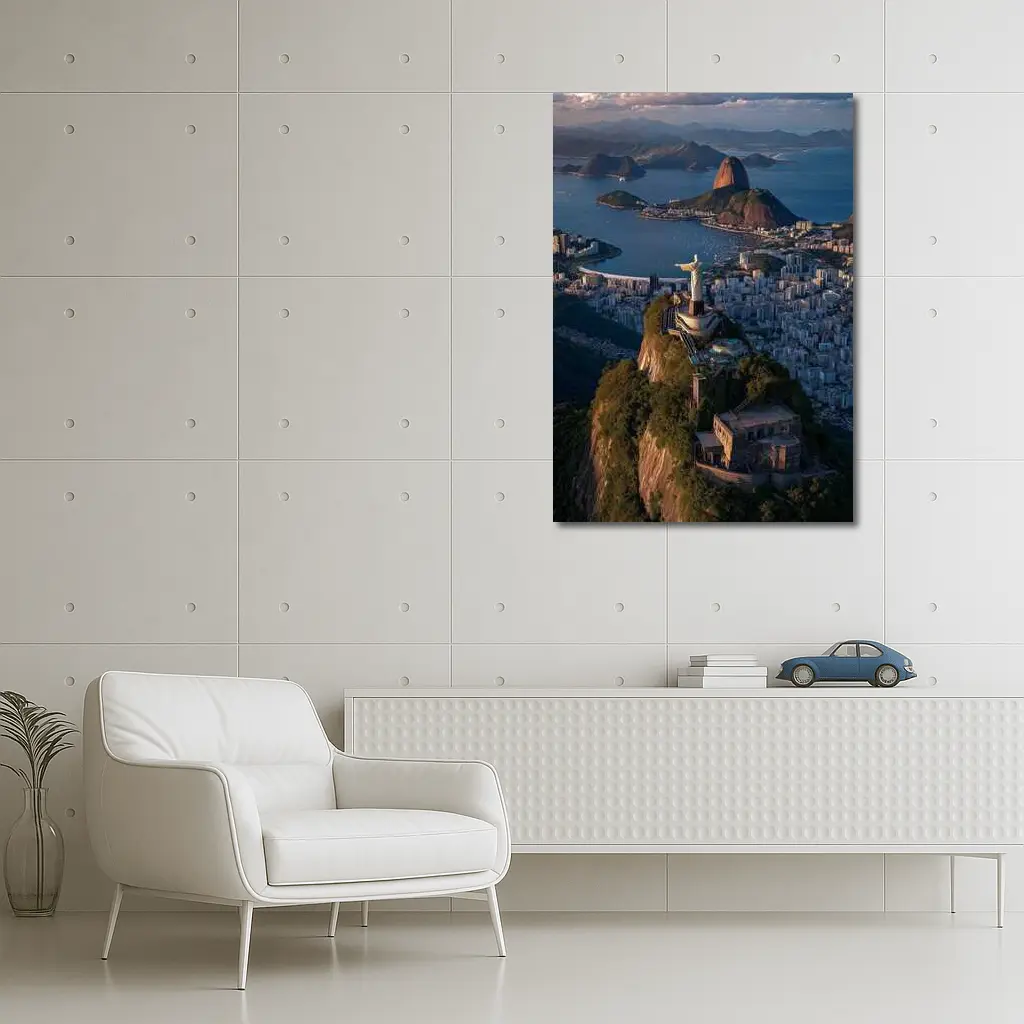 Christ the Redeemer Rio de Janeiro Aerial View – Wall Art