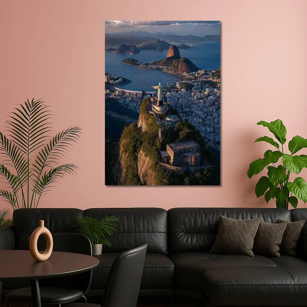 Christ the Redeemer Rio de Janeiro Aerial View – Wall Art