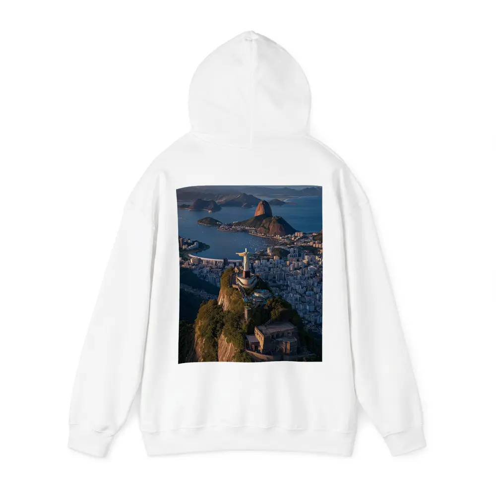 Christ the Redeemer Rio de Janeiro Aerial View – Hoodies
