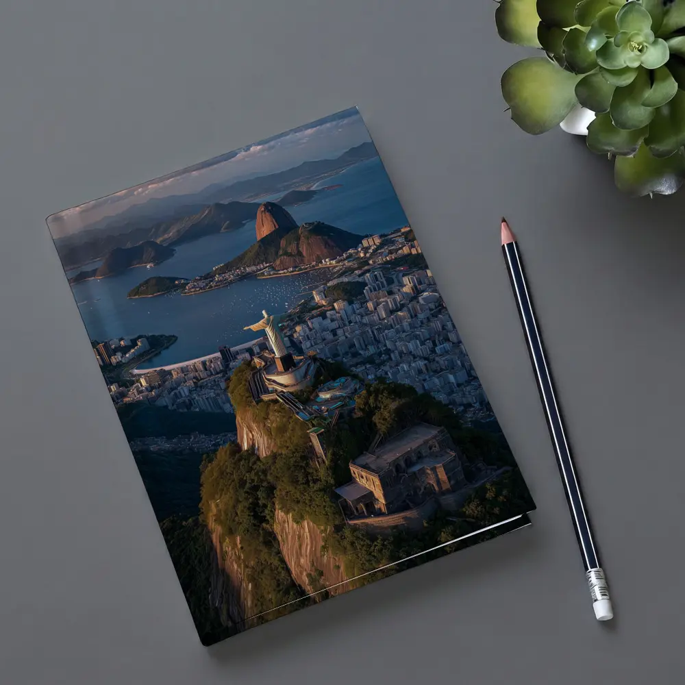 Christ the Redeemer Rio de Janeiro Aerial View – Notebooks