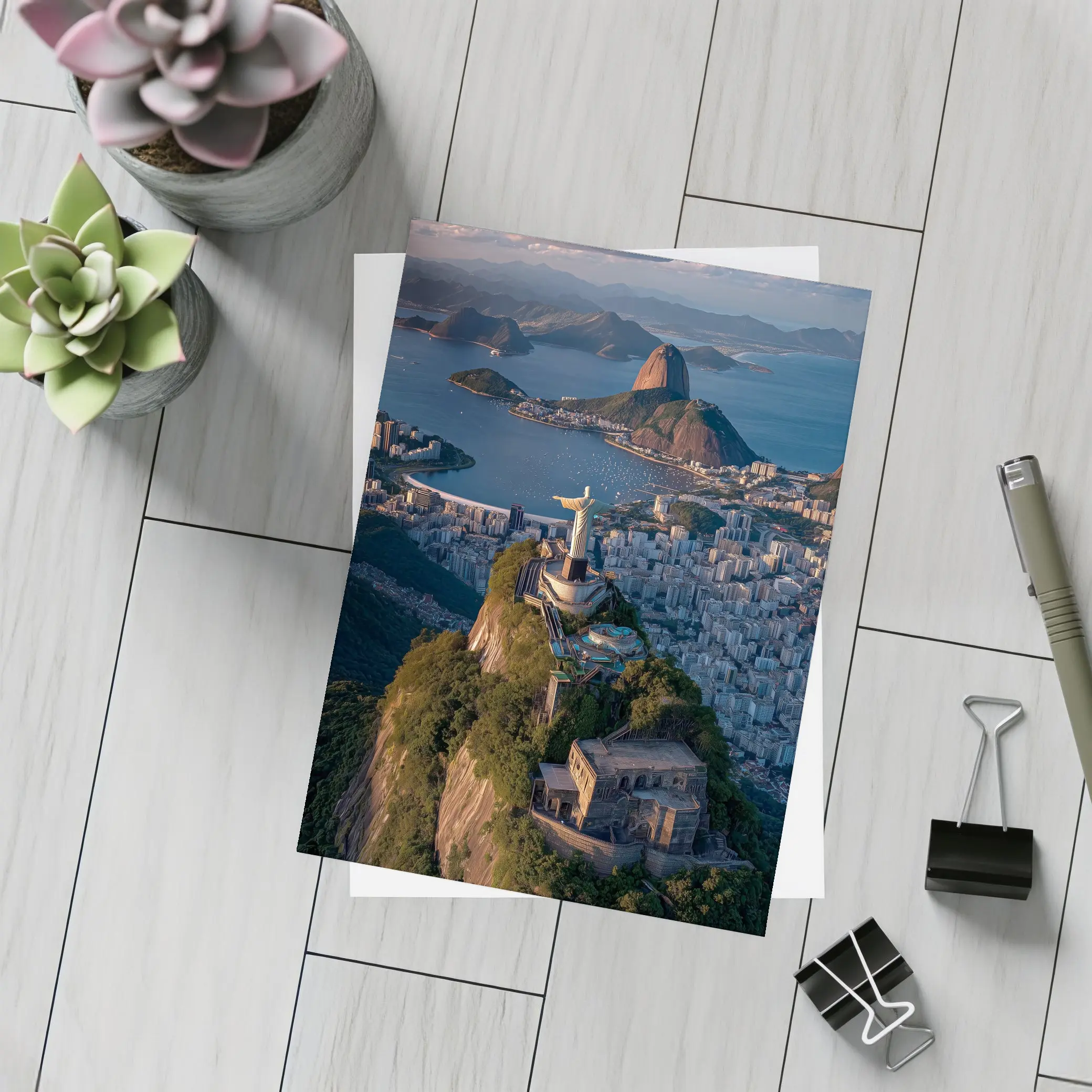 Christ the Redeemer Rio de Janeiro Aerial View – Postcards