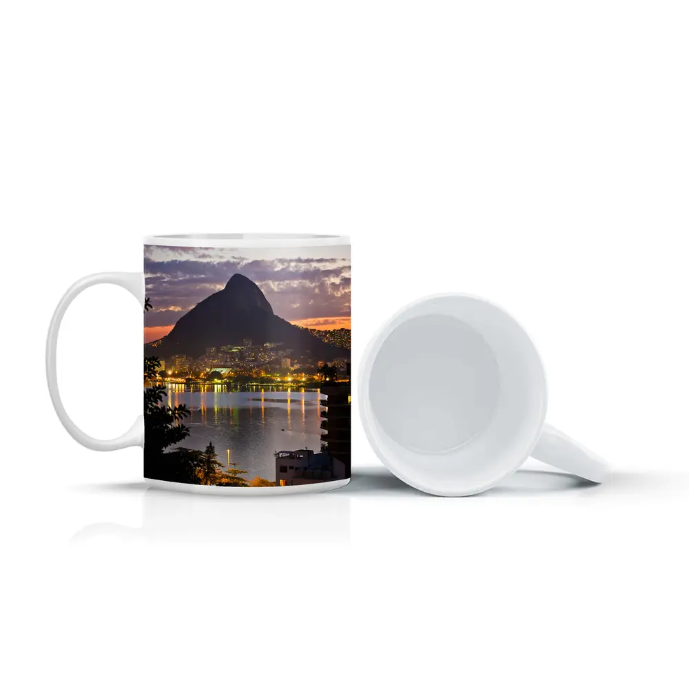 Rio de Janeiro Lagoon Sunset Mountain City – Mugs