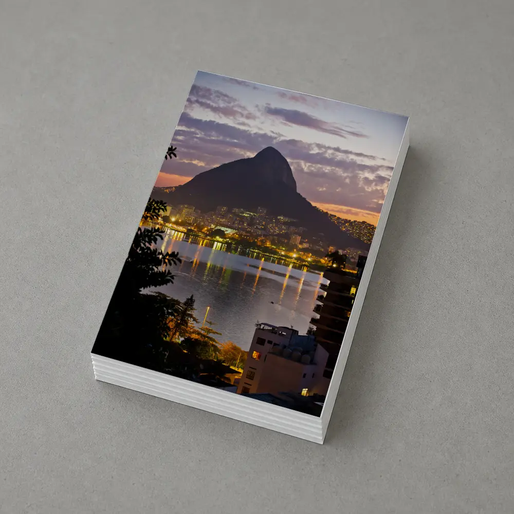 Rio de Janeiro Lagoon Sunset Mountain City – Postcards