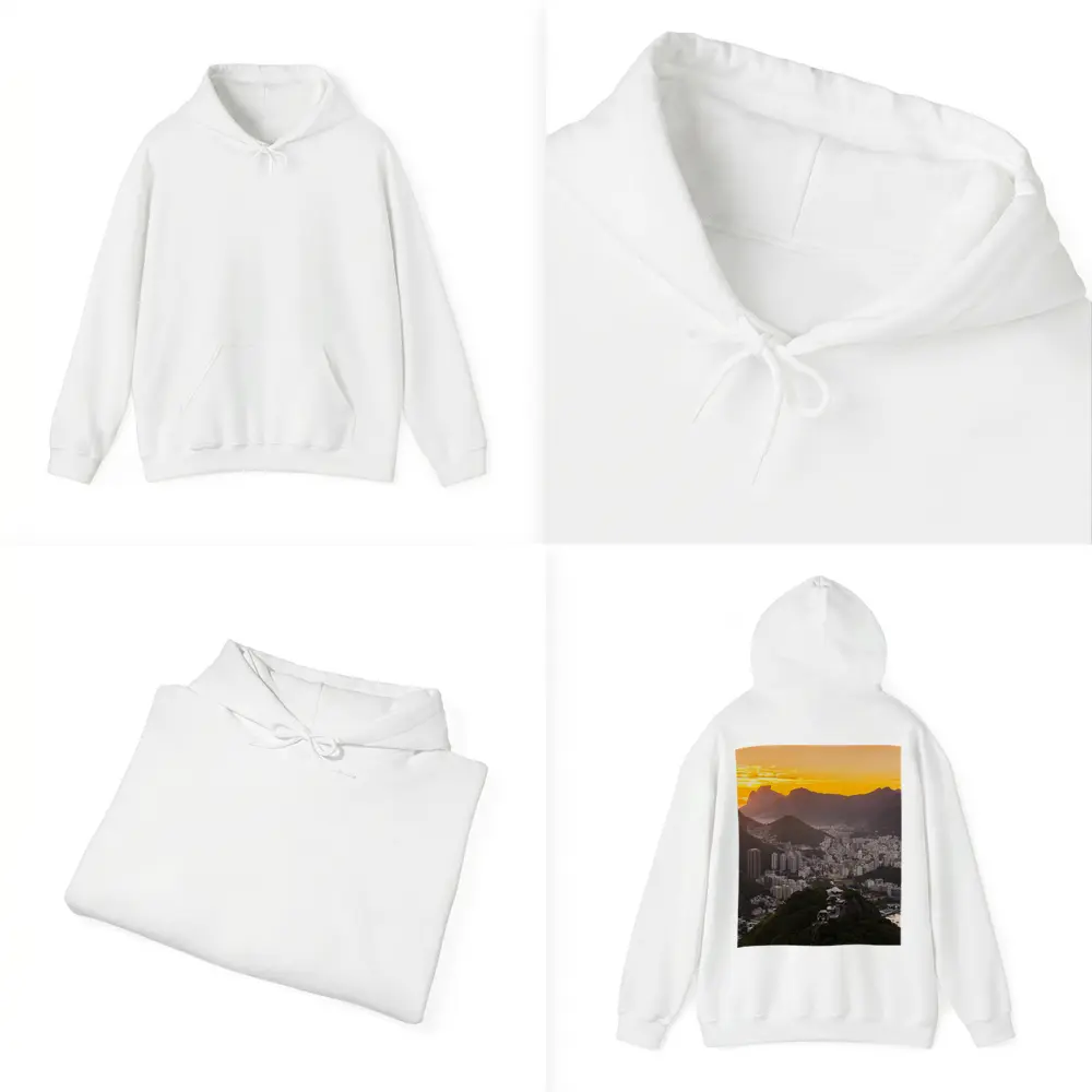 Rio de Janeiro Sunset Golden Sky Cityscape – Hoodies