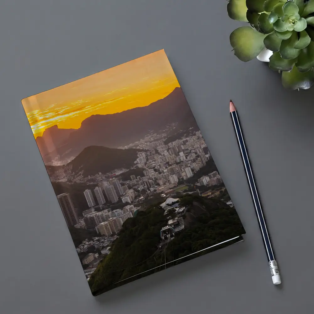 Rio de Janeiro Sunset Golden Sky Cityscape – Notebooks