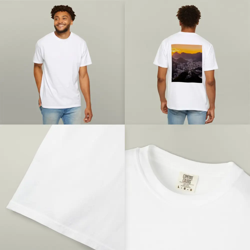 Rio de Janeiro Sunset Golden Sky Cityscape – T-Shirts
