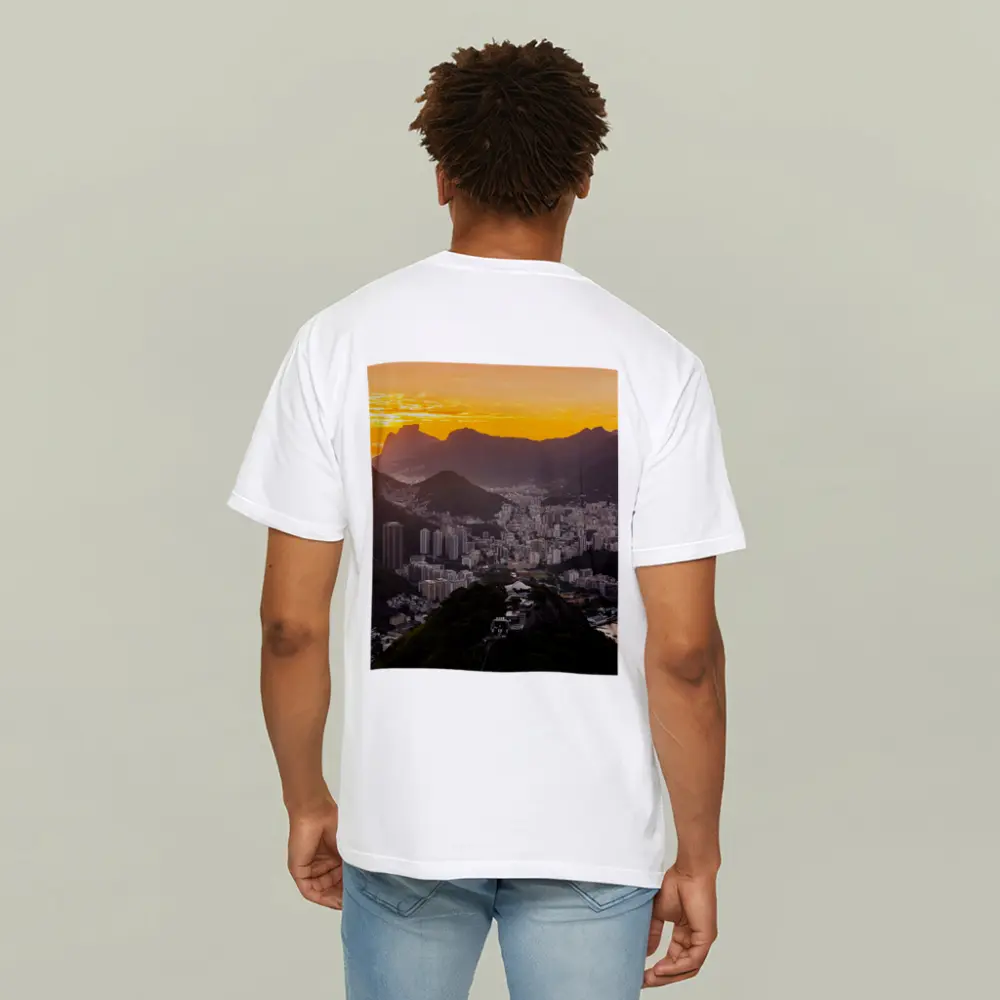 Rio de Janeiro Sunset Golden Sky Cityscape – T-Shirts